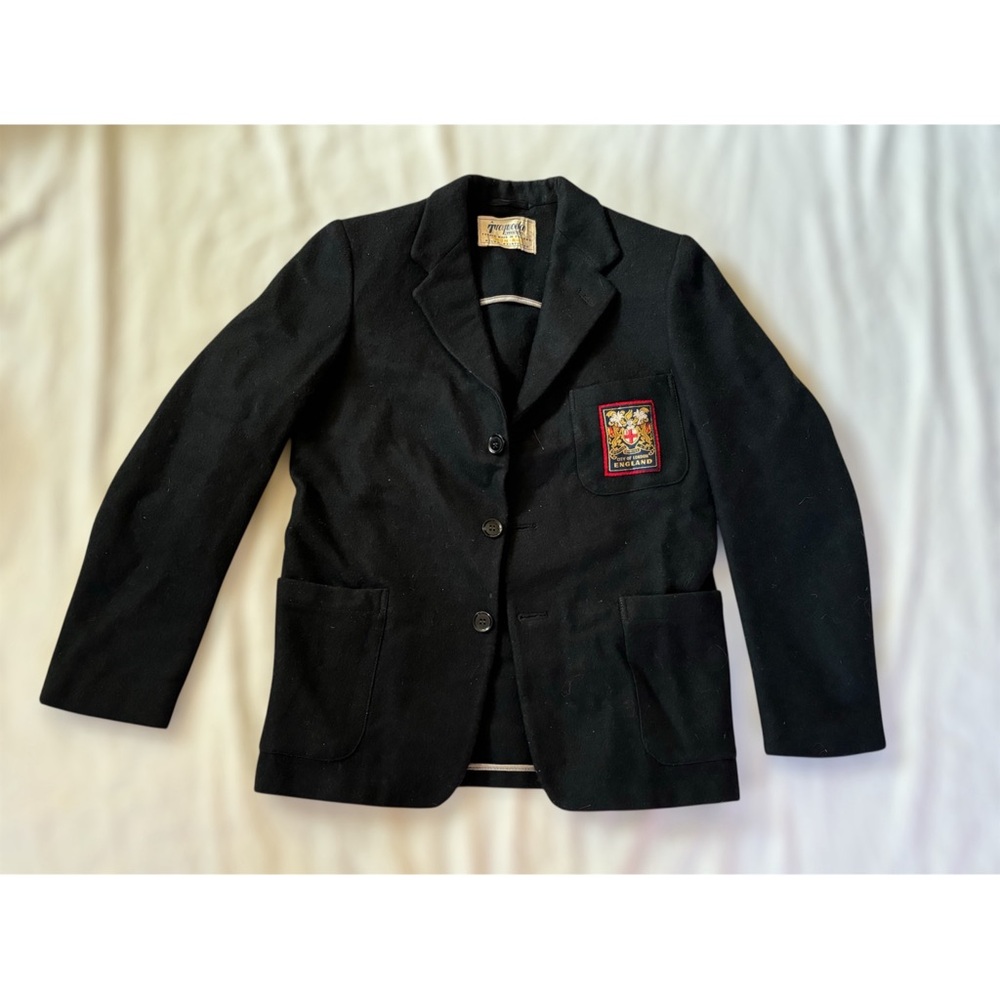 Vintage Navy Blue British School Uniform Jacket